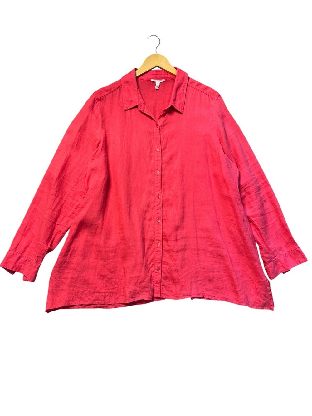 Eileen Fisher Organic Irish Linen Button Down size L